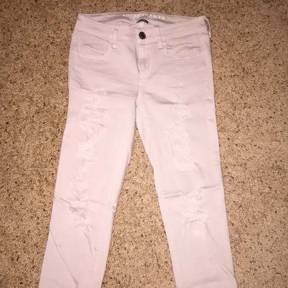 Cream/gray American Eagle Jegging - Picture 2 of 5